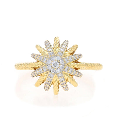 David Yurman Starburst .21ctw Diamond Ring Yellow Gold