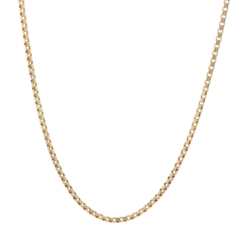 Box Chain Necklace Yellow Gold
