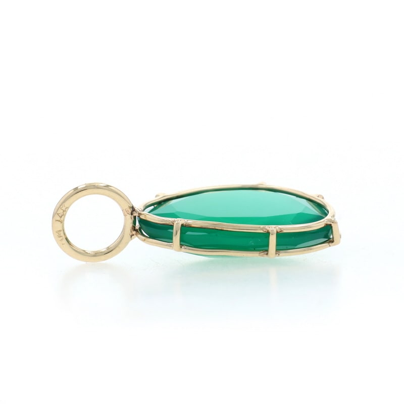 Green Lapis Lazuli Women's Pendant Yellow Gold