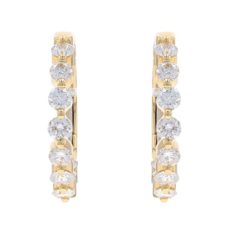 1.00ctw Diamond Earrings Yellow Gold