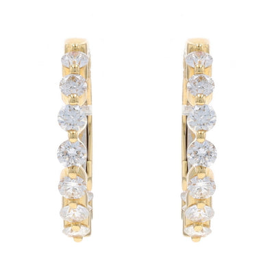 1.00ctw Diamond Earrings Yellow Gold