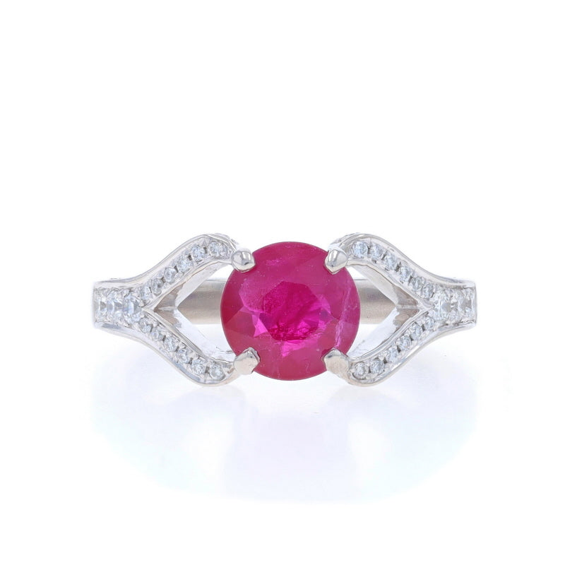 1.92ctw Ruby and Diamond Ring Platinum