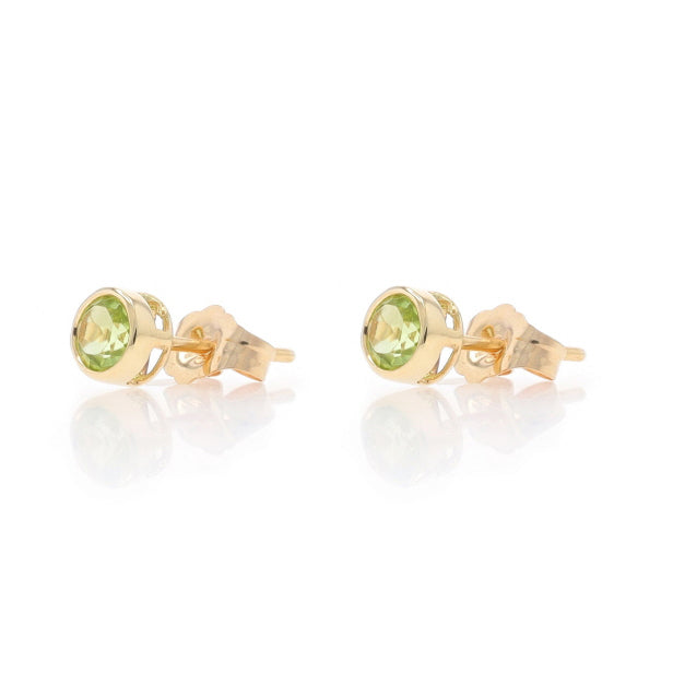 .52ctw Peridot Earrings Yellow Gold