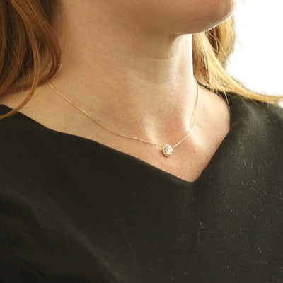 1.07ct Diamond and Diamond Women's Pendant Necklace Yellow Gold