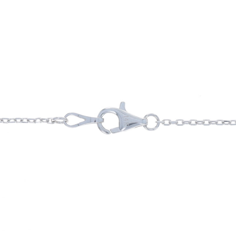 .56ctw Diamond Diamond Cut Cable Chain Station Necklace White Gold