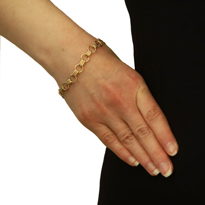 Fancy Link Bracelet Yellow Gold