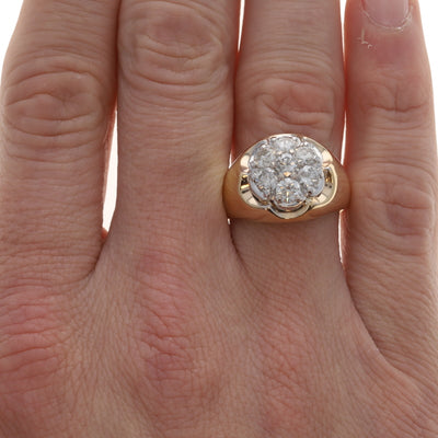 Diamond Men's Ring Yellow Gold