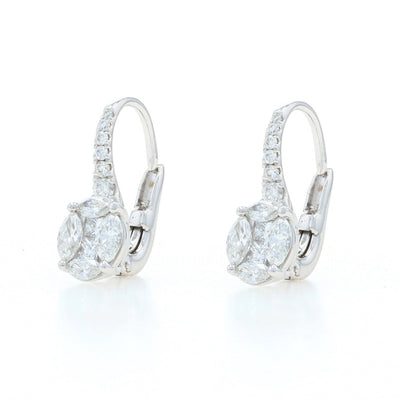 .61ctw Diamond Earrings White Gold