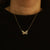 Abalone and Diamond Pendant Necklace Yellow Gold