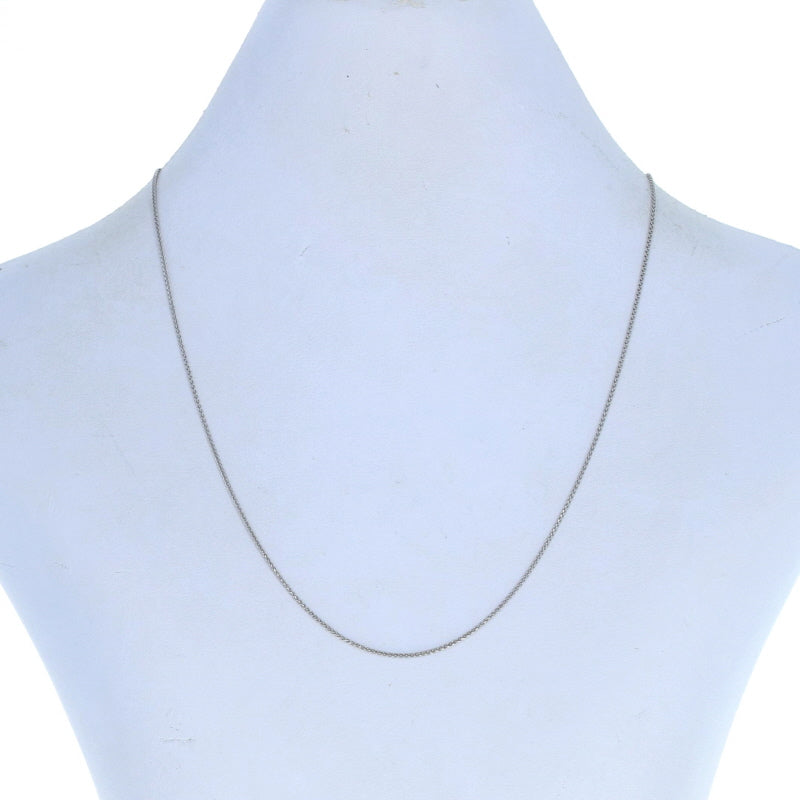 No Stone Necklace White Gold