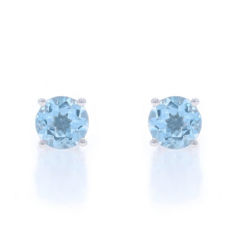 1.54ctw Aquamarine Earrings White Gold