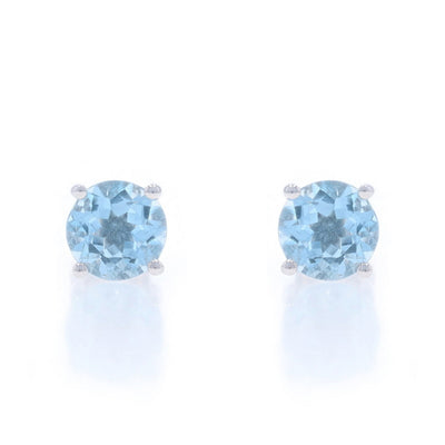 1.54ctw Aquamarine Earrings White Gold