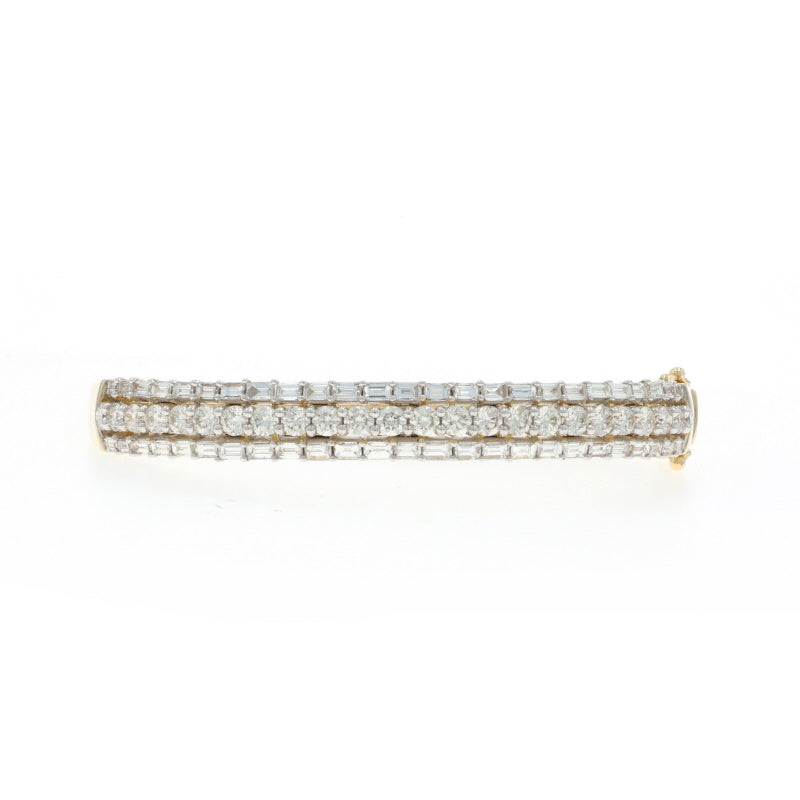 4.13ctw Diamond Bracelet Yellow Gold