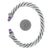 David Yurman Waverly Cuff Bracelet Size Medium .55ctw Amethyst and Diamond Bracelet Sterling Silver