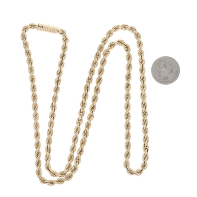 Rope Chain Necklace Yellow Gold
