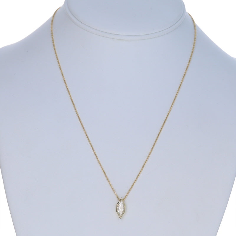1.04ct Diamond Pendant Necklace Yellow Gold