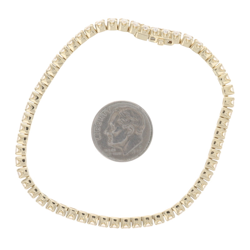 4.10ctw Diamond Bracelet Yellow Gold