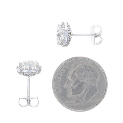 2.04ctw Diamond Women's Earrings White Gold
