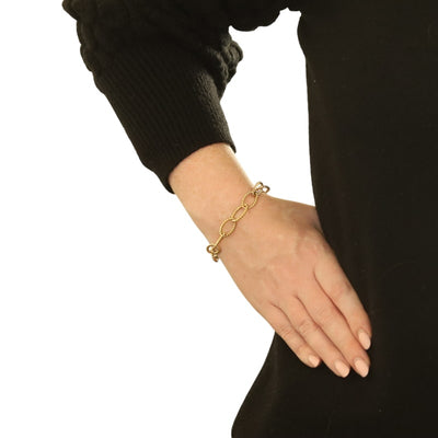 Tiffany & Co. Oval Link Twist Women's Bracelet Yellow Gold