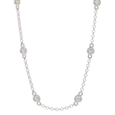 .66ctw Diamond Station Necklace White Gold