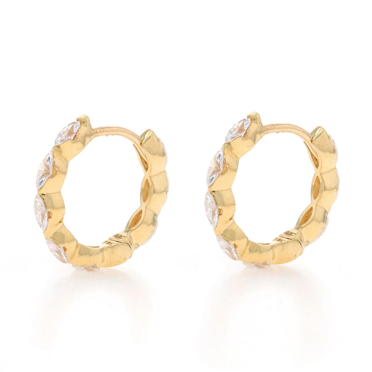 .95ctw Diamond Earrings Yellow Gold