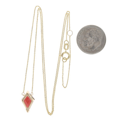 2.55ct Garnet Pendant Necklace Yellow Gold
