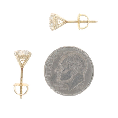 2.00ctw Diamond Earrings Yellow Gold
