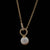 Cultured Pearl and Diamond Pendant Necklace Yellow Gold
