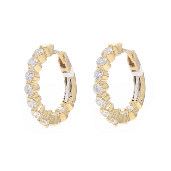 1.00ctw Diamond Earrings Yellow Gold