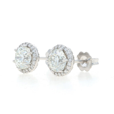 2.04ctw Diamond Women's Earrings White Gold