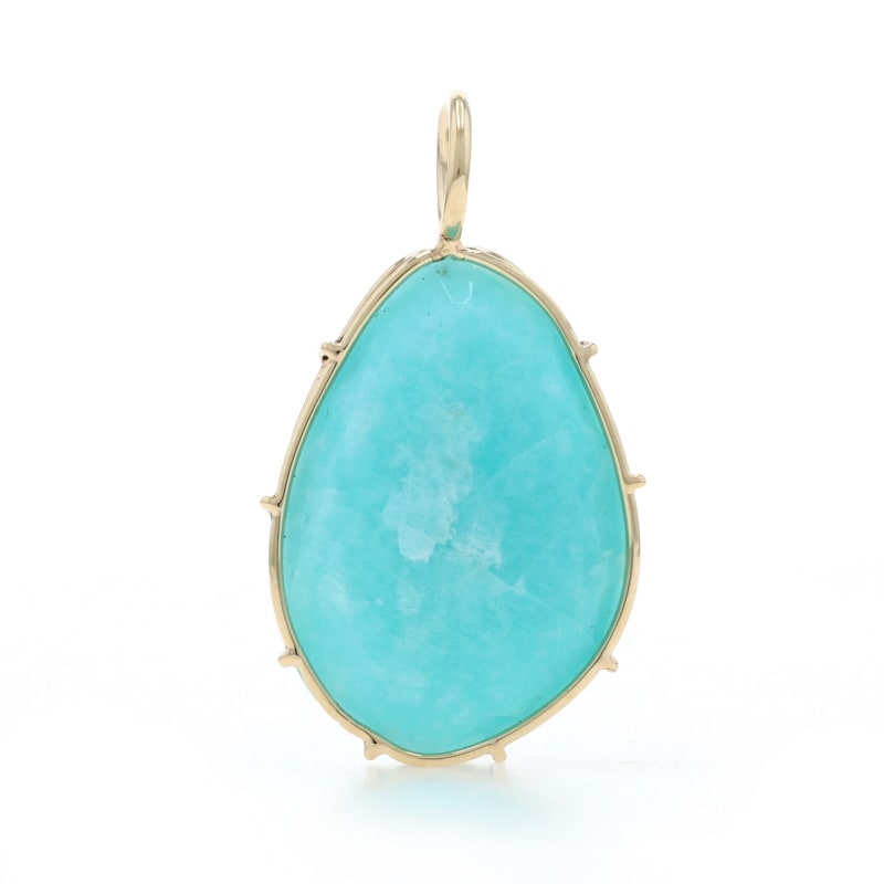 Amazonite Women's Pendant Yellow Gold