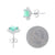 3.25ctw Emerald and Diamond Earrings White Gold