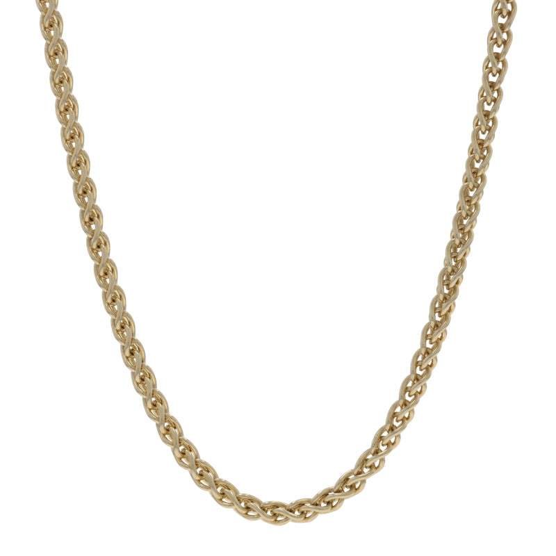 Wheat Chain Necklace Yellow Gold