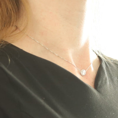 1.18ctw Diamond and Diamond Women's Pendant Necklace White Gold