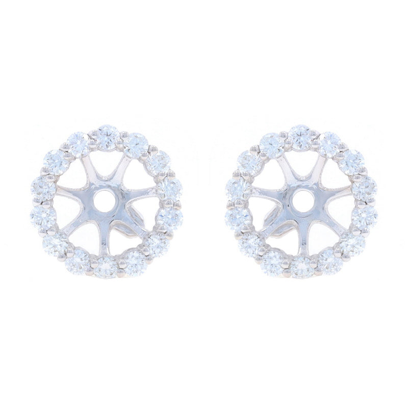 1.12ctw Diamond Earring Enhancers White Gold