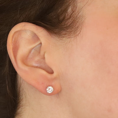 1.42ctw Diamond Earrings White Gold