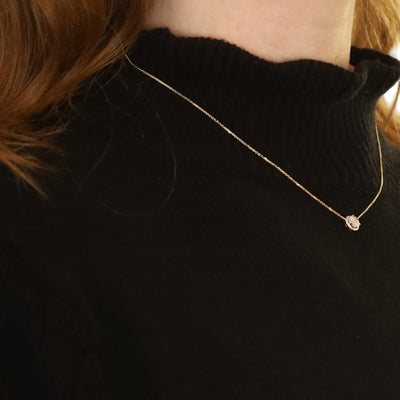 1.13ctw Diamond and Diamond Pendant Necklace Yellow Gold