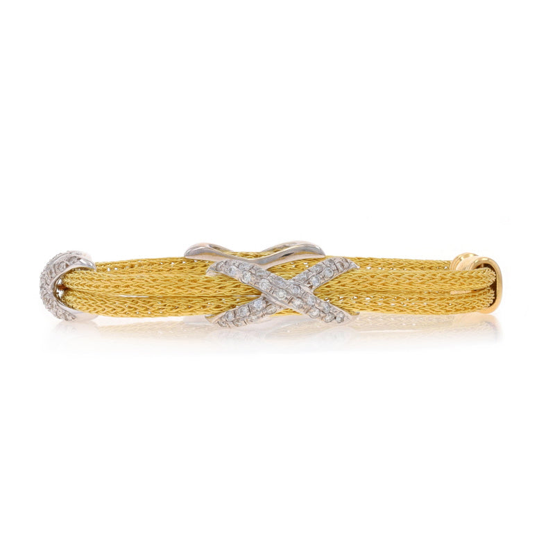 .90ctw Diamond Station Bracelet Yellow Gold