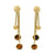 David Yurman Tiger's Eye Earrings Yellow Gold