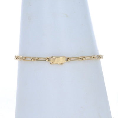 Men's Paperclip Bracelet Yellow Gold