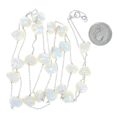 Freshwater Necklace White Gold