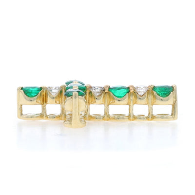 .55ctw Emerald and Diamond Pendant Yellow Gold