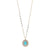 .10ctw Turquoise and Cultured Pearl Pendant Necklace Yellow Gold