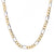 Diamond Cut Figaro Chain Necklace Yellow Gold