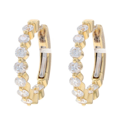 1.00ctw Diamond Earrings Yellow Gold