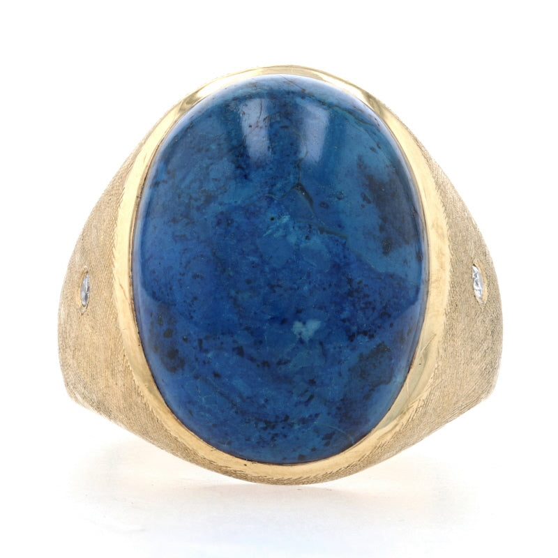 Lapis Lazuli and Diamond Ring Yellow Gold