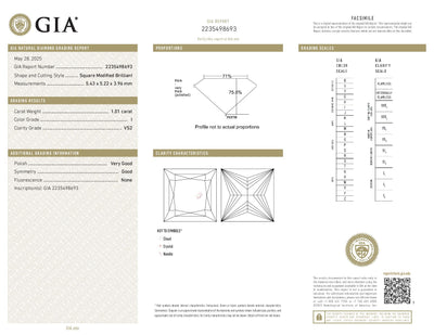 1.01ct Loose Diamond Princess Diamond GIA