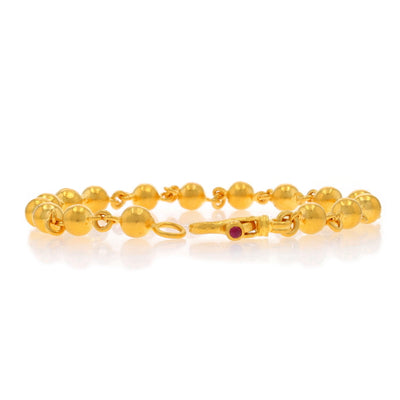 Gurhan Ruby Bead Link Bracelet Yellow Gold