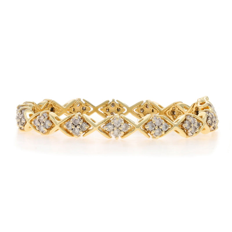 3.18ctw Diamond Bracelet Yellow Gold