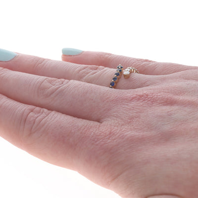 .56ctw Sapphire and Diamond Band Yellow Gold